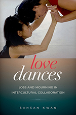 Love Dances by SanSan Kwan Book Cover with two women touching foreheads.