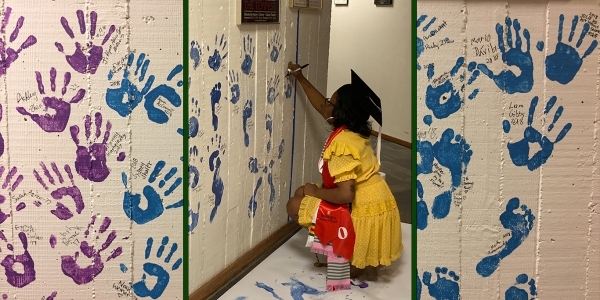 PAD Graduate leaves her handprint on the Wall of the department.