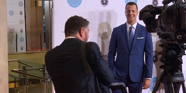 Josh Einsohn on the red carpet at the Casting Society of America's Artios Awards (2019; Beverly Hilton Hotel)
