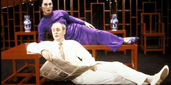 Actors B. D. Wong and John Lithgow in a scene from the Broadway production of the play, 