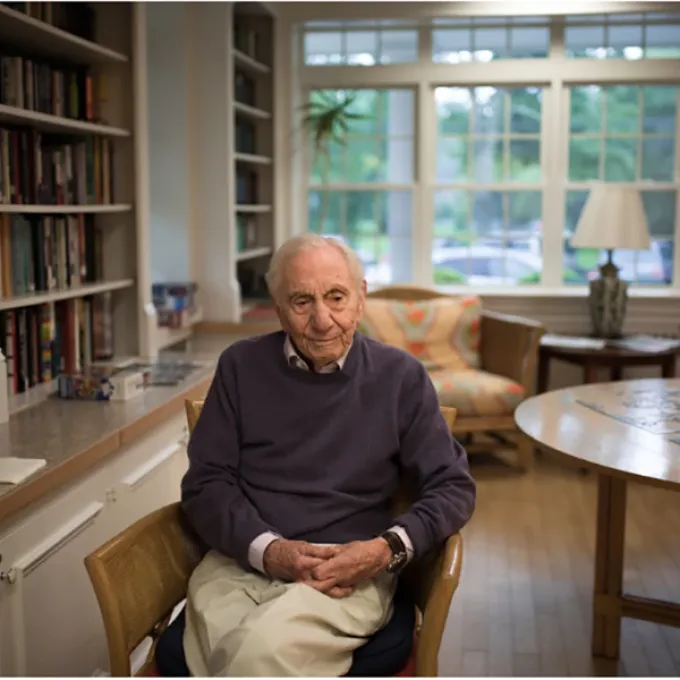 Photo of A.E. Hotchner by Monica Jorge for The New York Times